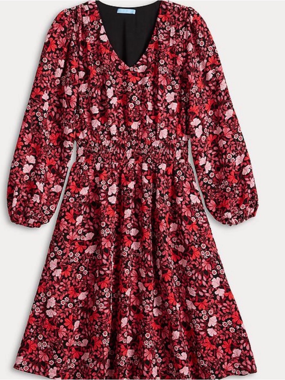 Draper James Red and Pink Floral V-Neck Girls' Dress